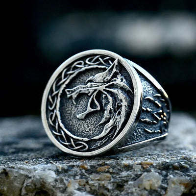 Viking Wolf   Sterling Silver Ring