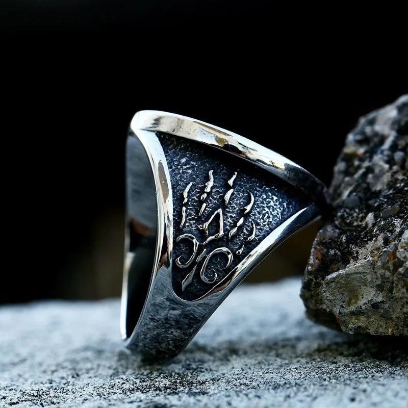 Viking Wolf   Sterling Silver Ring