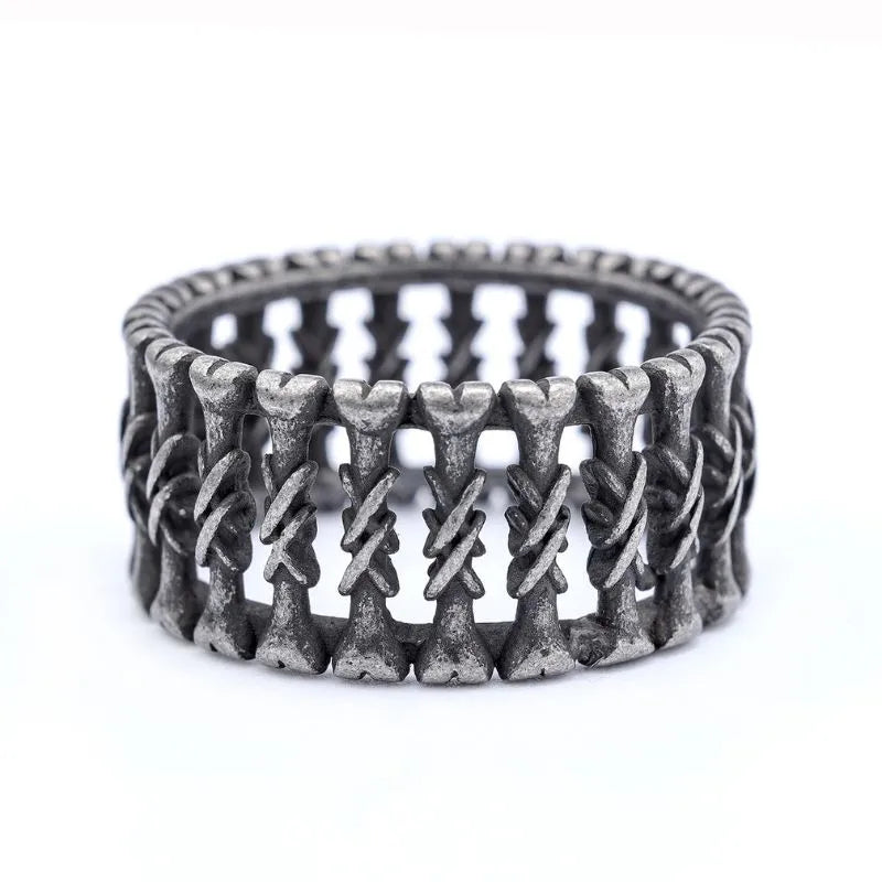 Vintage Bone  Sterling Silver Ring