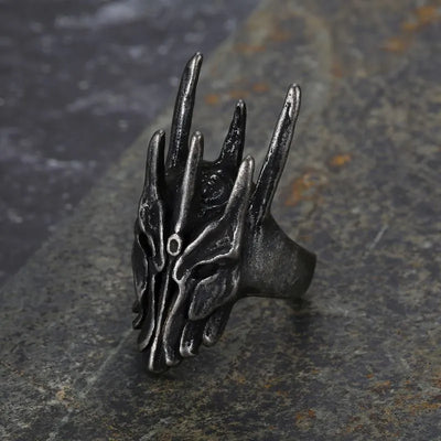 Vintage Brass Knuckles Skull  Sterling Silver Ring