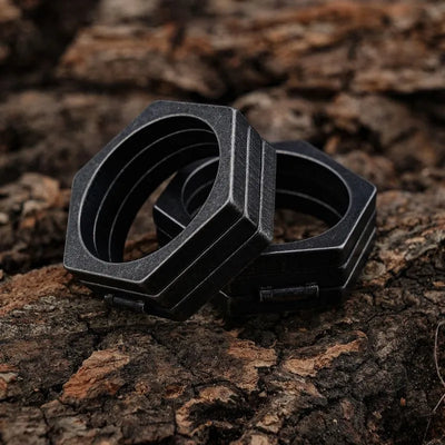 Vintage Brass knuckles Nut  Sterling Silver Ring