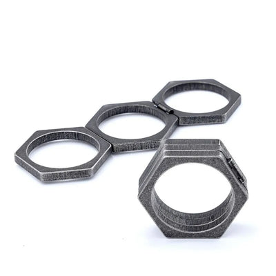 Vintage Brass knuckles Nut  Sterling Silver Ring