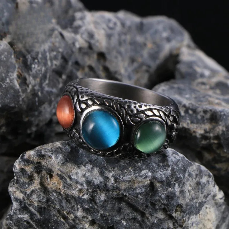 Vintage Cat's Eye   Sterling Silver Ring