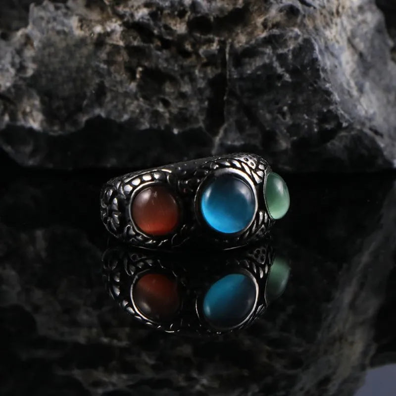 Vintage Cat's Eye   Sterling Silver Ring
