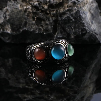 Vintage Cat's Eye   Sterling Silver Ring