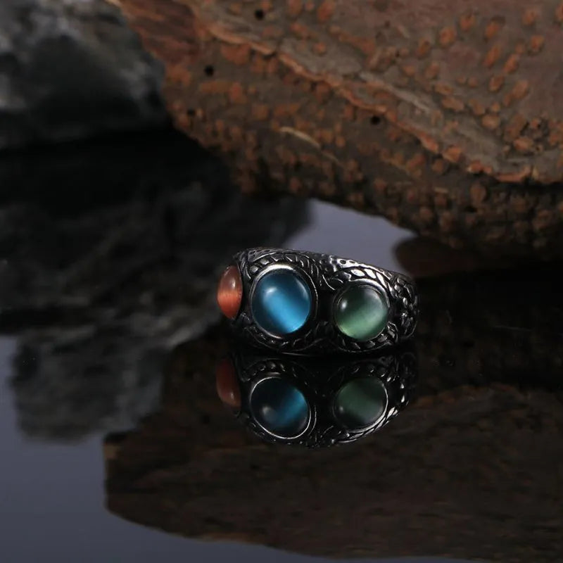 Vintage Cat's Eye   Sterling Silver Ring