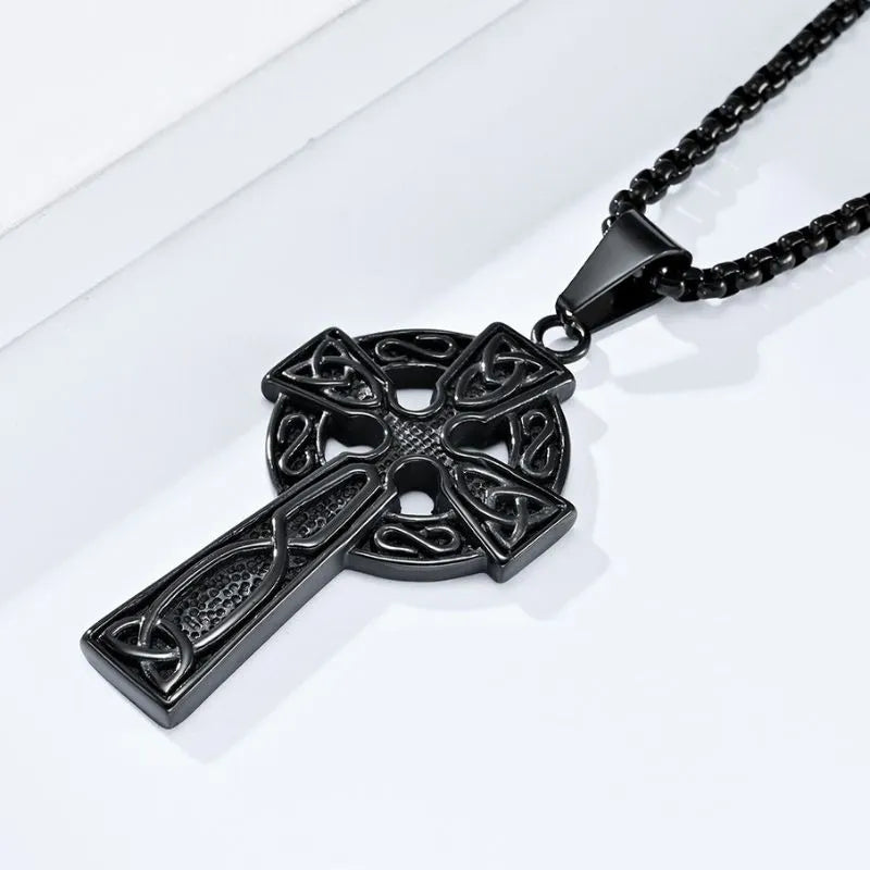 Vintage Celtic Knot Cross Pendant