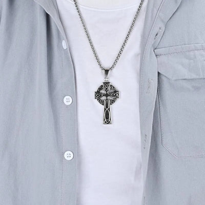 Vintage Celtic Knot Cross Pendant