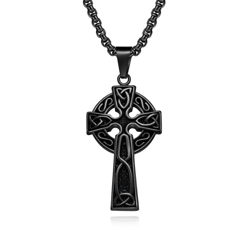 Vintage Celtic Knot Cross Pendant