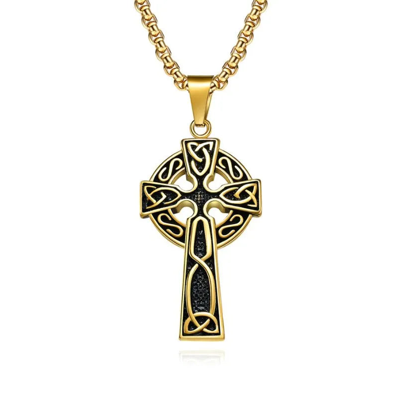 Vintage Celtic Knot Cross Pendant