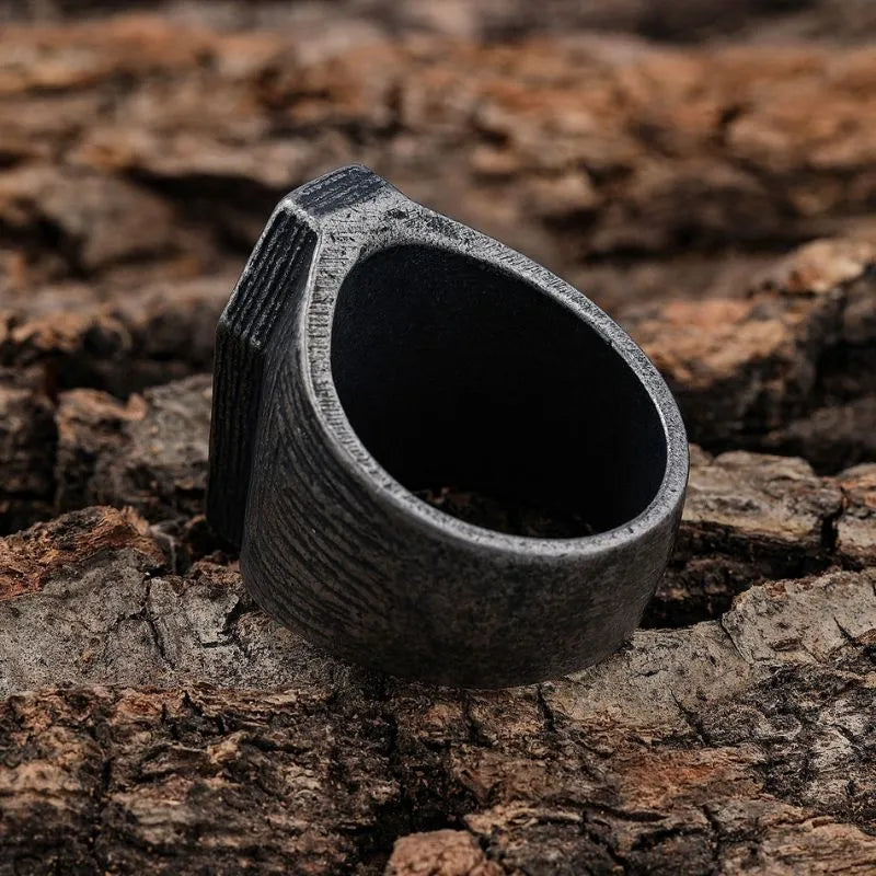 Vintage Coffin  Sterling Silver Ring