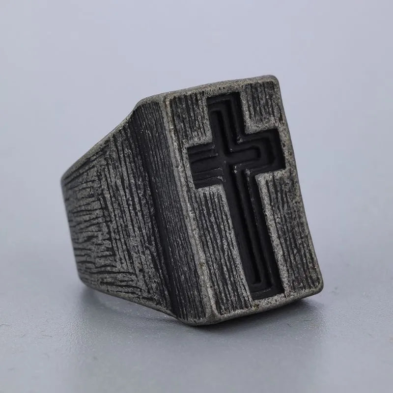 Vintage Cross  Sterling Silver Ring