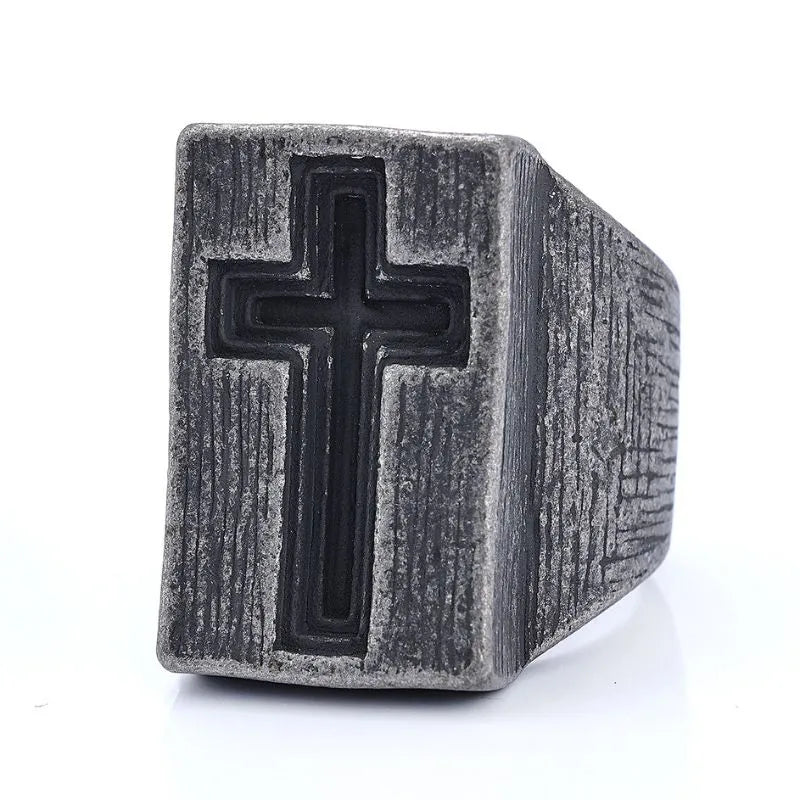 Vintage Cross  Sterling Silver Ring