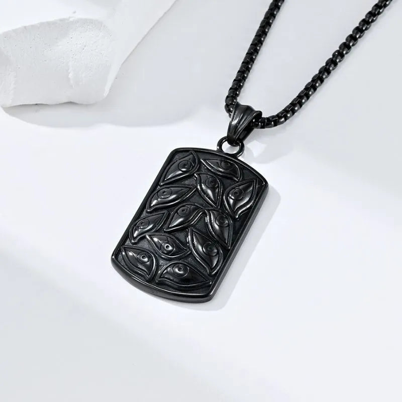 Vintage Devil's Eye  Sterling Silver Pendant