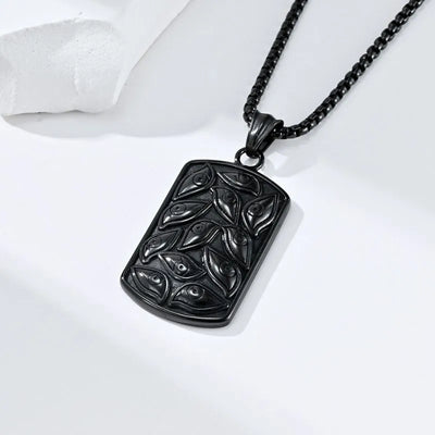 Vintage Devil's Eye  Sterling Silver Pendant