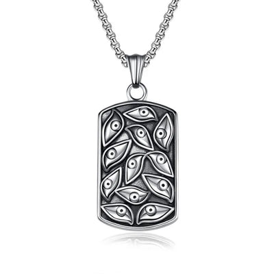 Vintage Devil's Eye  Sterling Silver Pendant