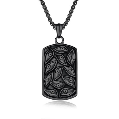 Vintage Devil's Eye  Sterling Silver Pendant