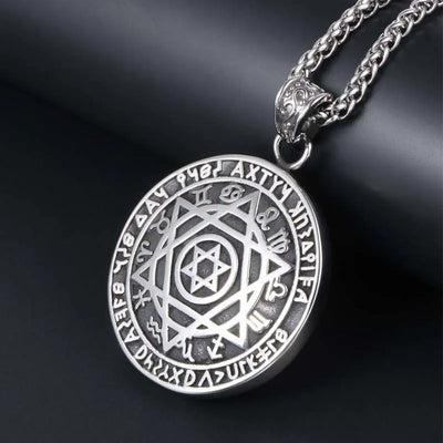 Vintage Double Sided Hexagonal Star Rune Pendant