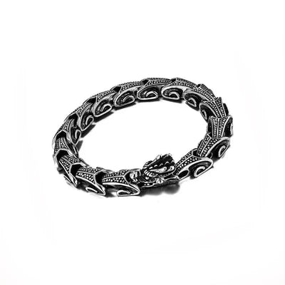 Vintage Dragon Scales   Sterling Silver Bracelet
