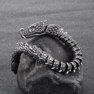 Vintage Dragon Sterling Silver Bracelet