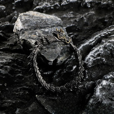 Vintage Dragon Sterling Silver Bracelet