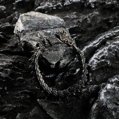 Vintage Dragon Sterling Silver Bracelet