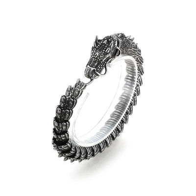 Vintage Dragon Sterling Silver Bracelet