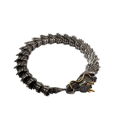 Vintage Dragon Sterling Silver Bracelet