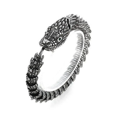 Vintage Dragon Sterling Silver Bracelet