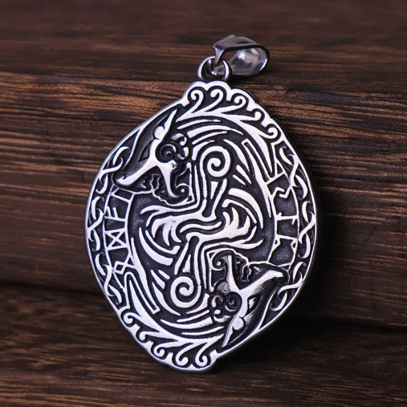 Vintage Dragon  Sterling Silver Pendant