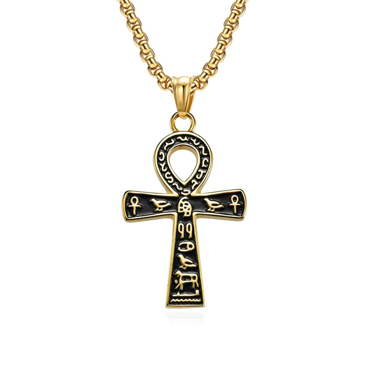 Vintage Egyptian Ankara Cross Necklace