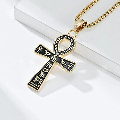 Vintage Egyptian Ankara Cross Necklace