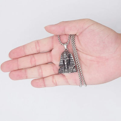 Vintage Egyptian Pharaoh Sphinx Skull Pendant