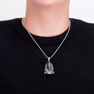 Vintage Egyptian Pharaoh Sphinx Skull Pendant
