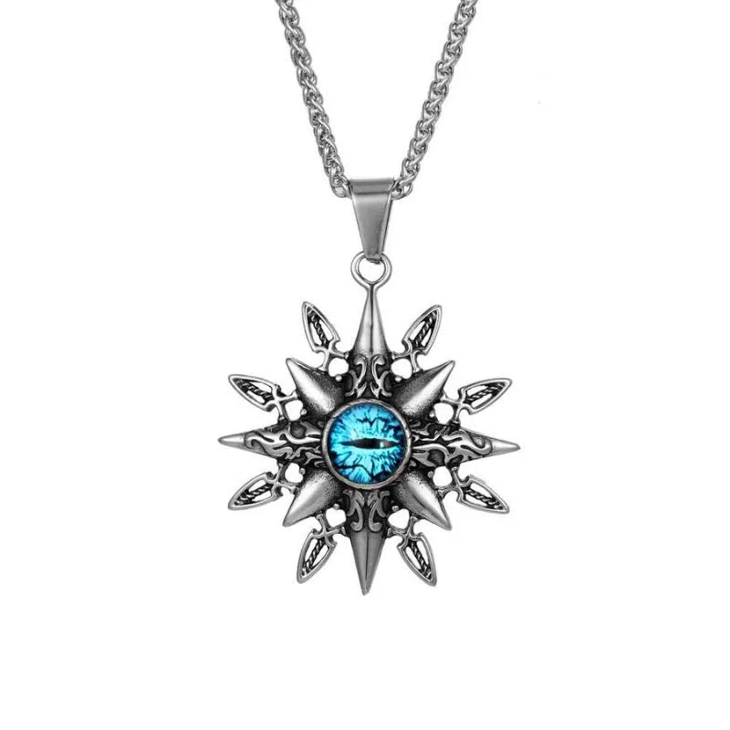 Vintage Eight-pointed Star Devil Eye Pendant