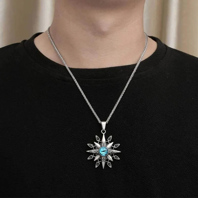 Vintage Eight-pointed Star Devil Eye Pendant