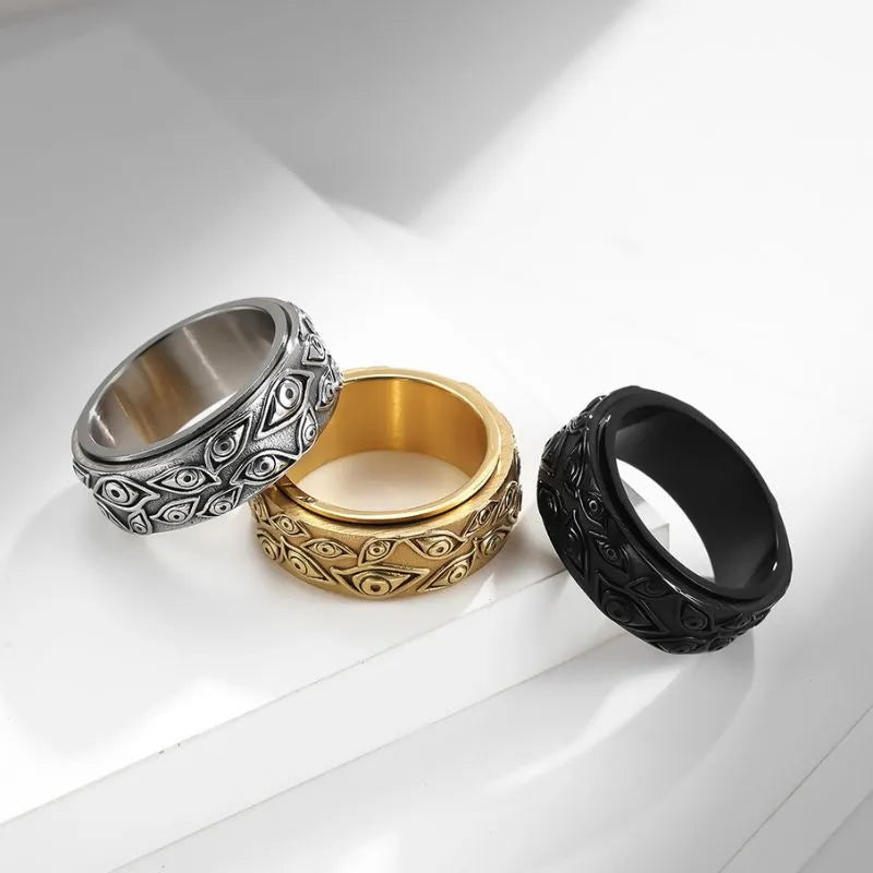 Vintage Eye Of Providence Spinner Ring