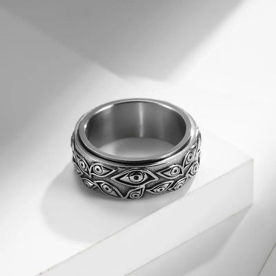 Vintage Eye Of Providence Spinner Ring