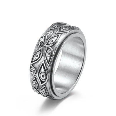 Vintage Eye Of Providence Spinner Ring