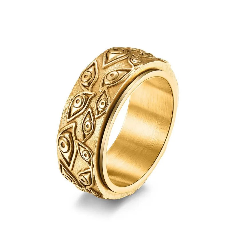 Vintage Eye Of Providence Spinner Ring