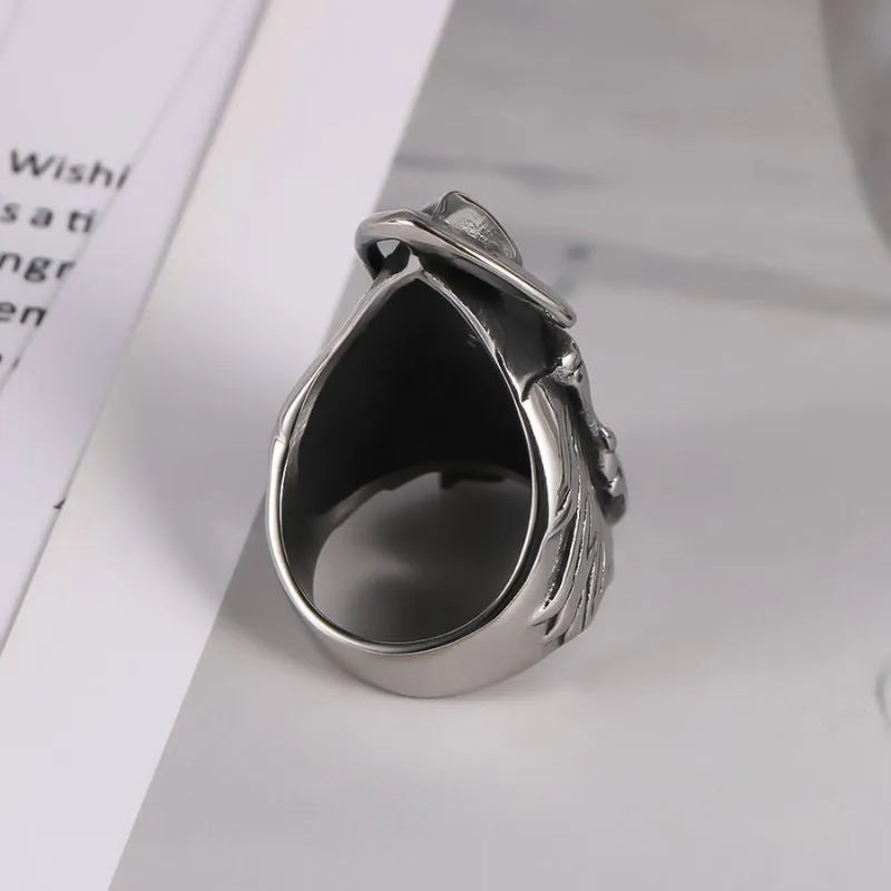 Vintage Ghost sickle  Sterling Silver Ring