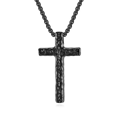 Vintage Hammered Cross Pendant