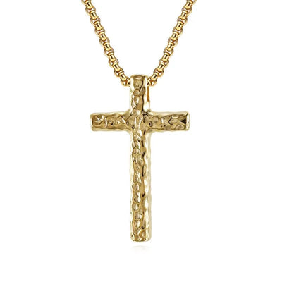 Vintage Hammered Cross Pendant
