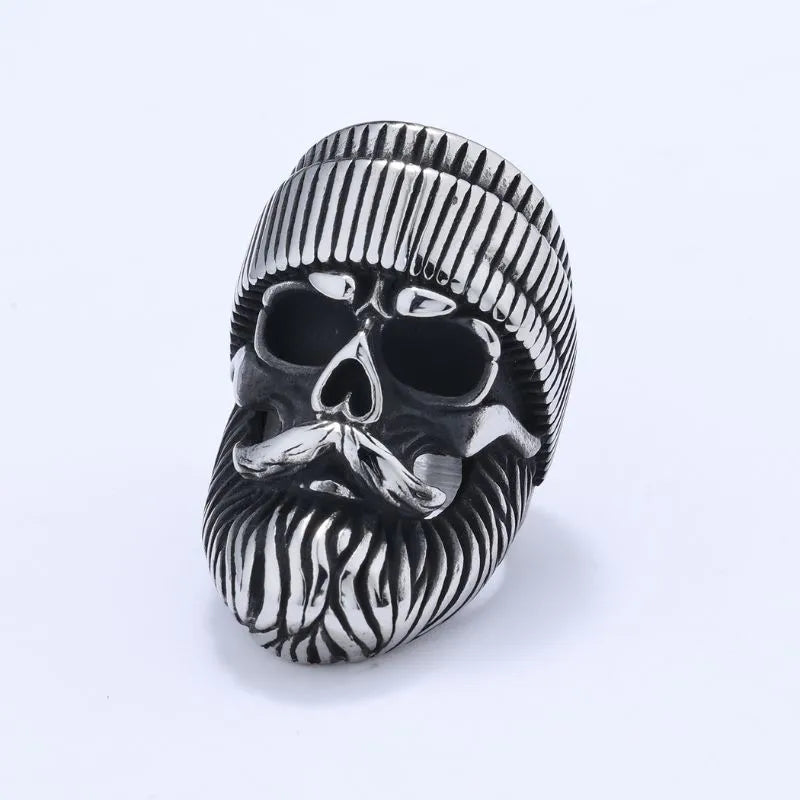 Vintage Hat Skull  Sterling Silver Ring