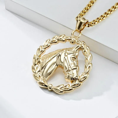 Vintage Horse Head  Sterling Silver Pendant