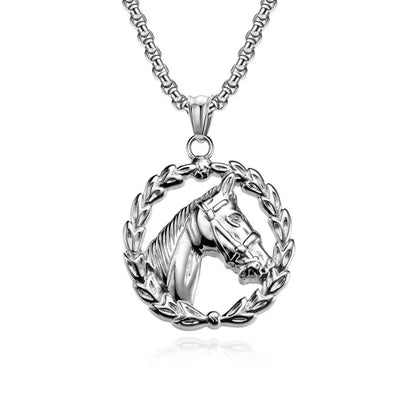 Vintage Horse Head  Sterling Silver Pendant