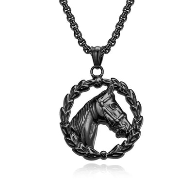 Vintage Horse Head  Sterling Silver Pendant