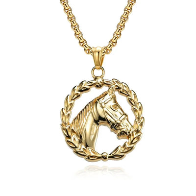 Vintage Horse Head  Sterling Silver Pendant