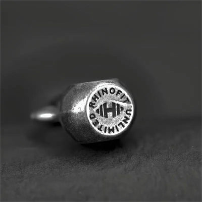 Vintage Kettlebell  Sterling Silver Pendant