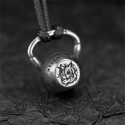 Vintage Kettlebell  Sterling Silver Pendant